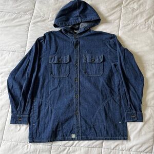 OrSlow Dark Blue Hooded Denim Jacket